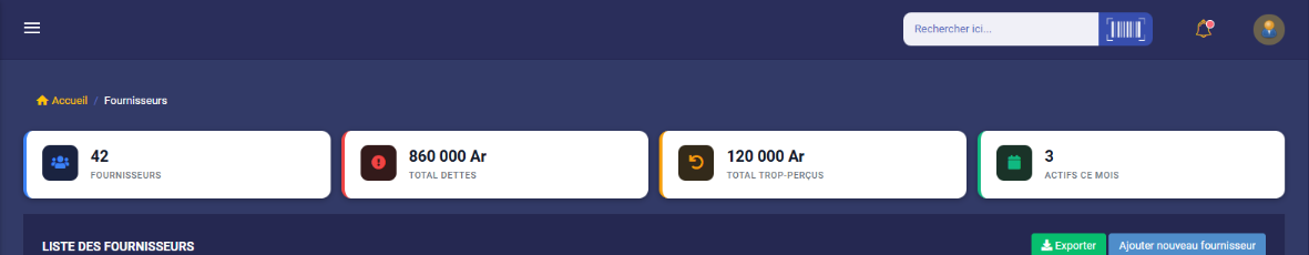 Bootix — module fournisseurs